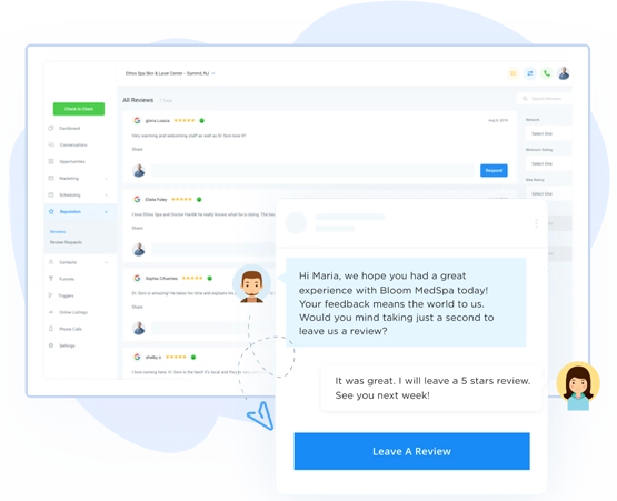 Online review dashboard